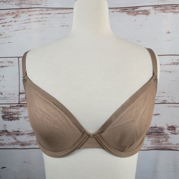 CUUP Plunge Bra Mesh Taupe Size 32E - Picture 1 of 5